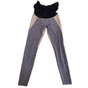 Beyond Yoga Beyond the Bump Maternity Leggings Spacedye Colorblock Sz Medium